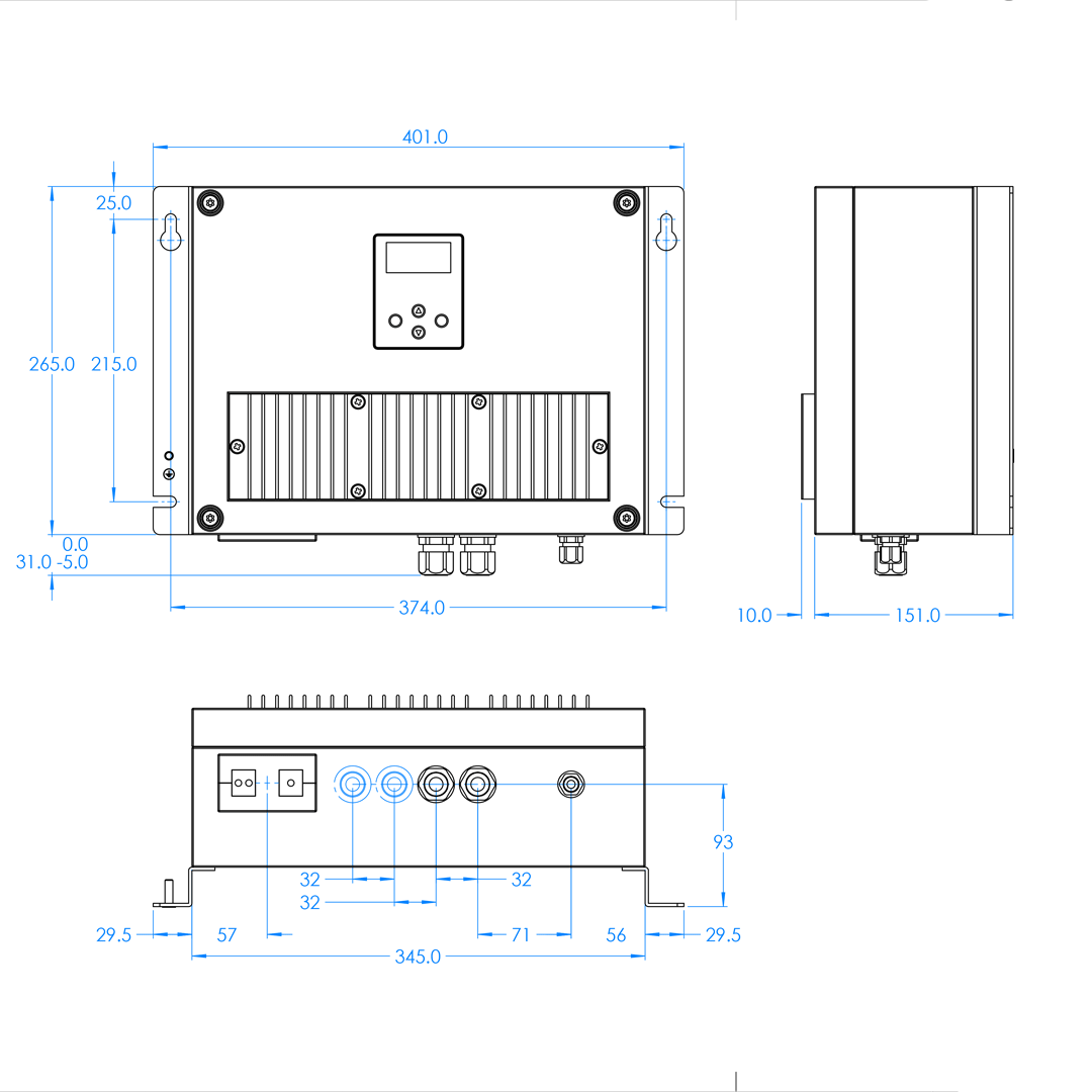 skylla ip65 battery charger dimensions